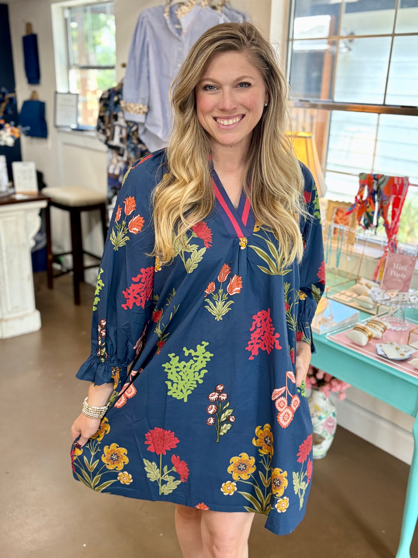 Floral Print Shift Dress