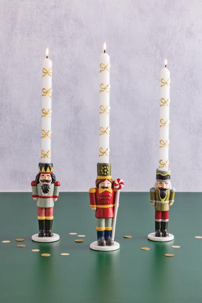 Red Nutcracker Taper Holder