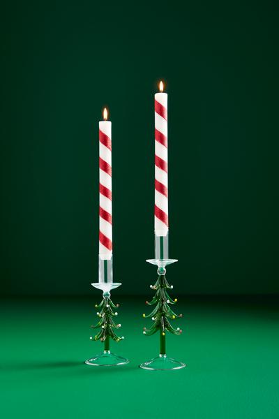 Glass Tree Candle Holder-SM