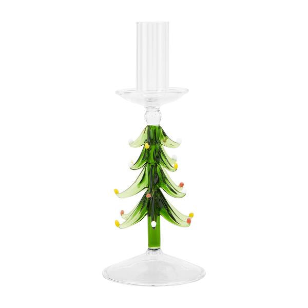 Glass Tree Candle Holder-SM
