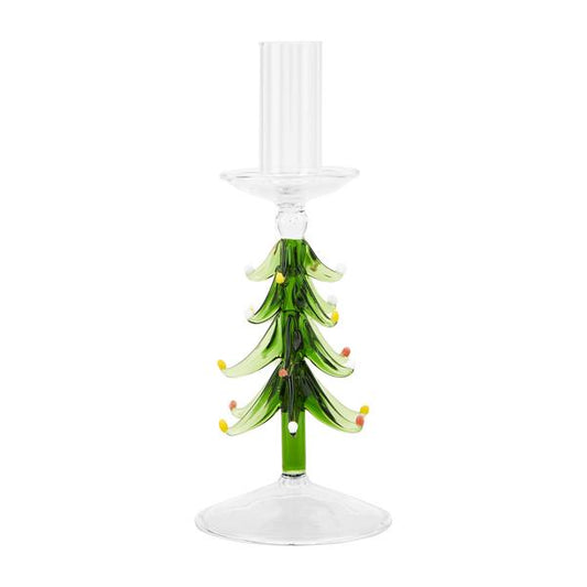 Glass Tree Candle Holder-SM