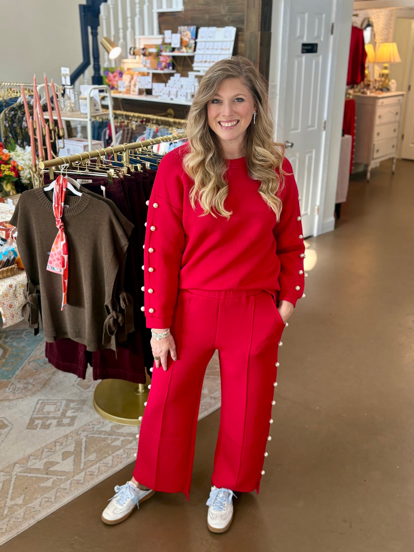 Katri French Scuba Pearl Top