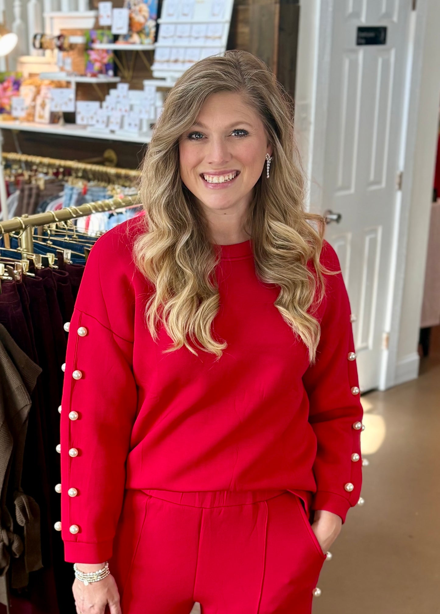 Katri French Scuba Pearl Top