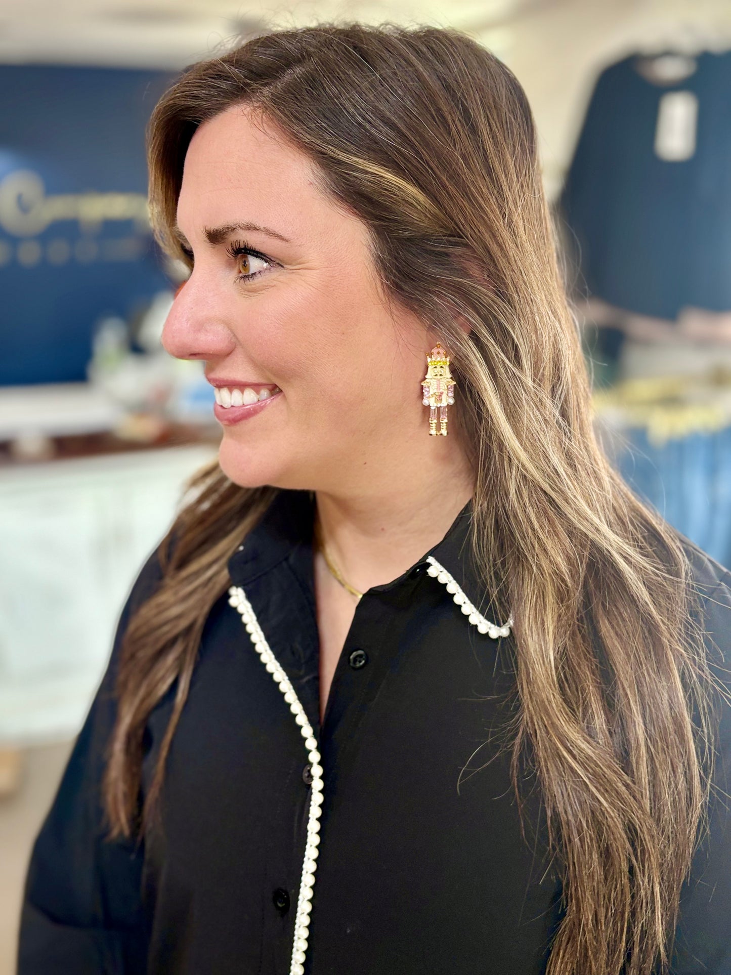 Janelle Stretch Dress with Pearls