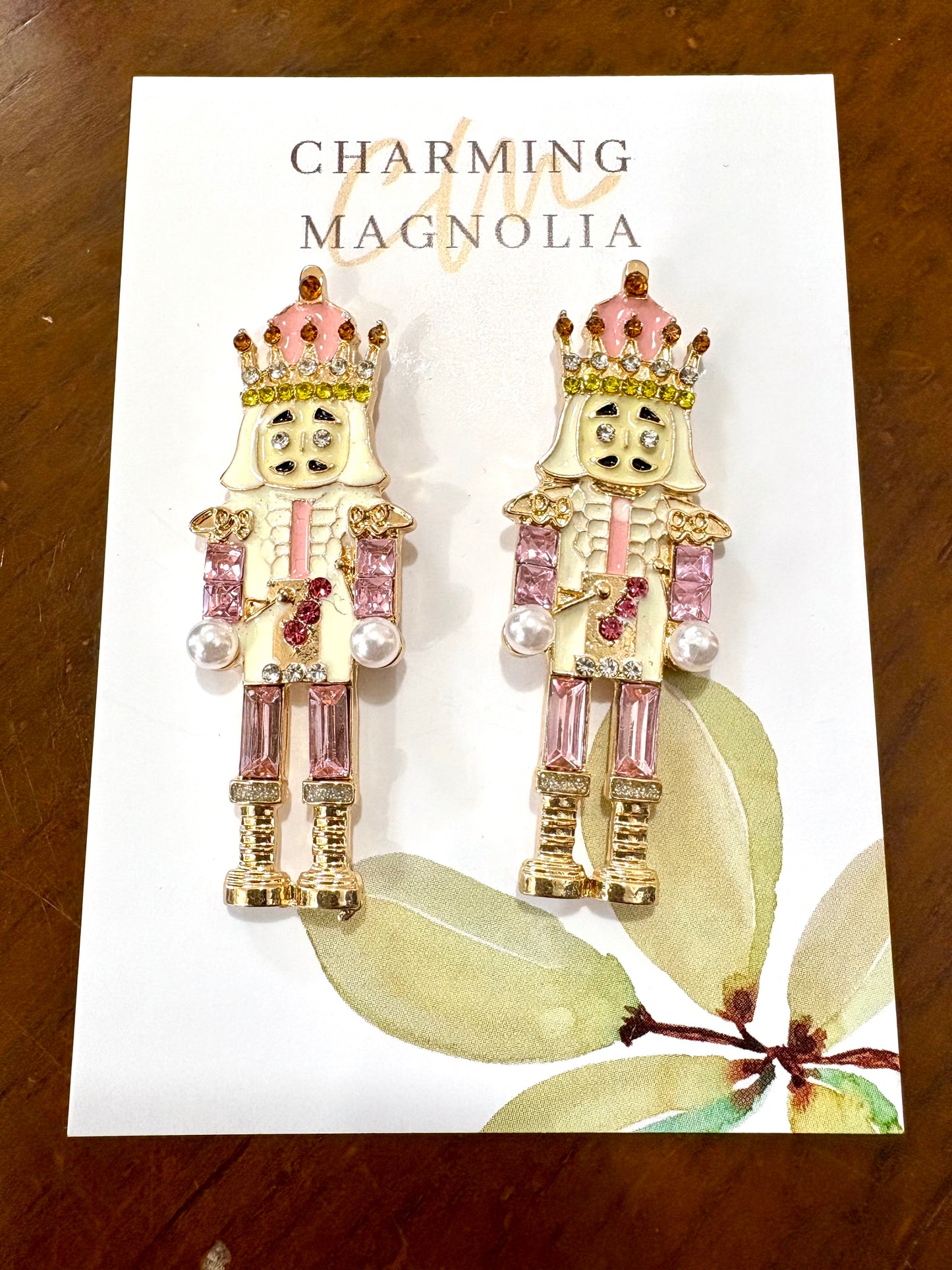 Pink Nutcracker Earrings