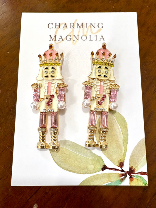 Pink Nutcracker Earrings
