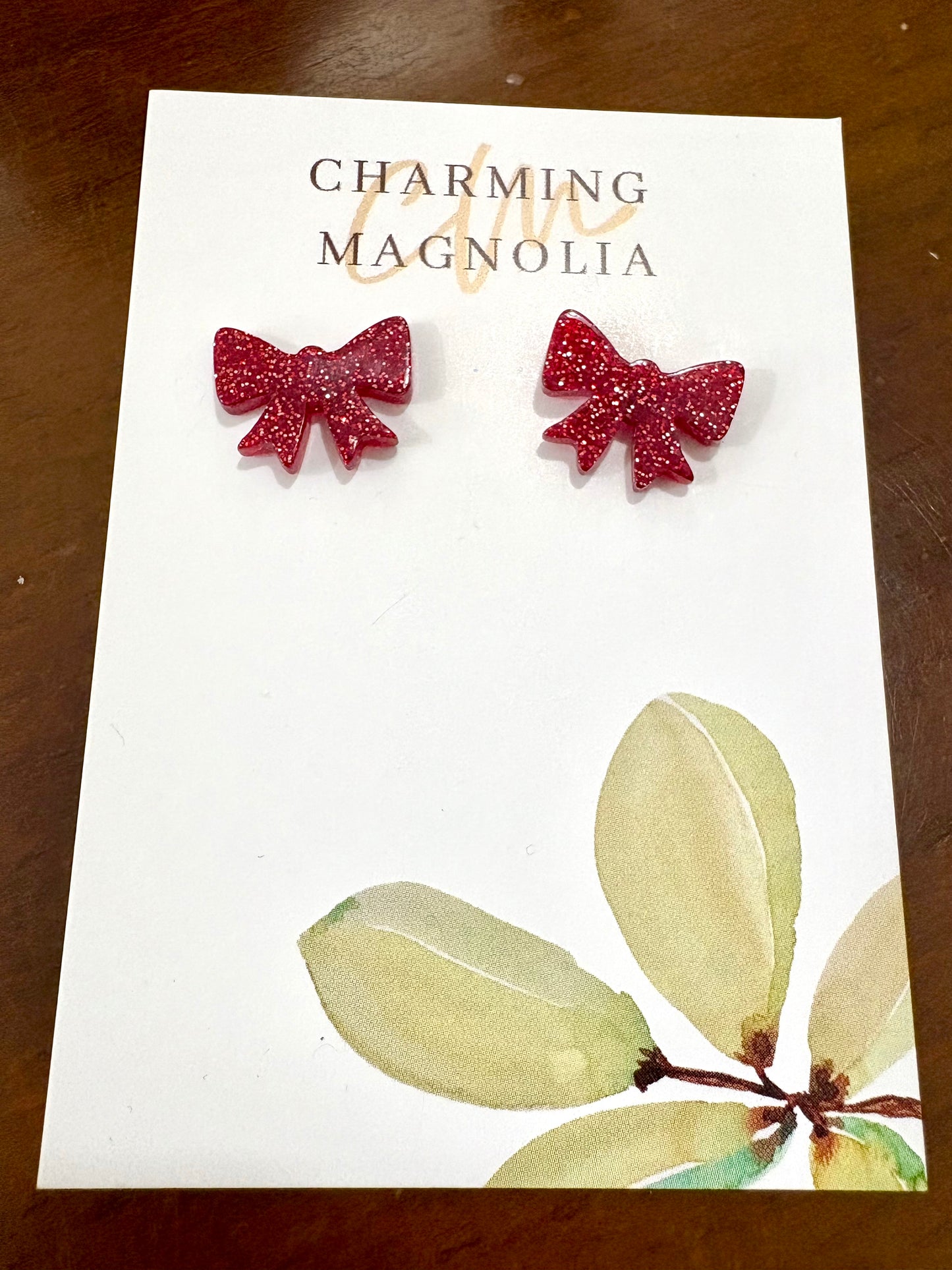 Red Bow Studs