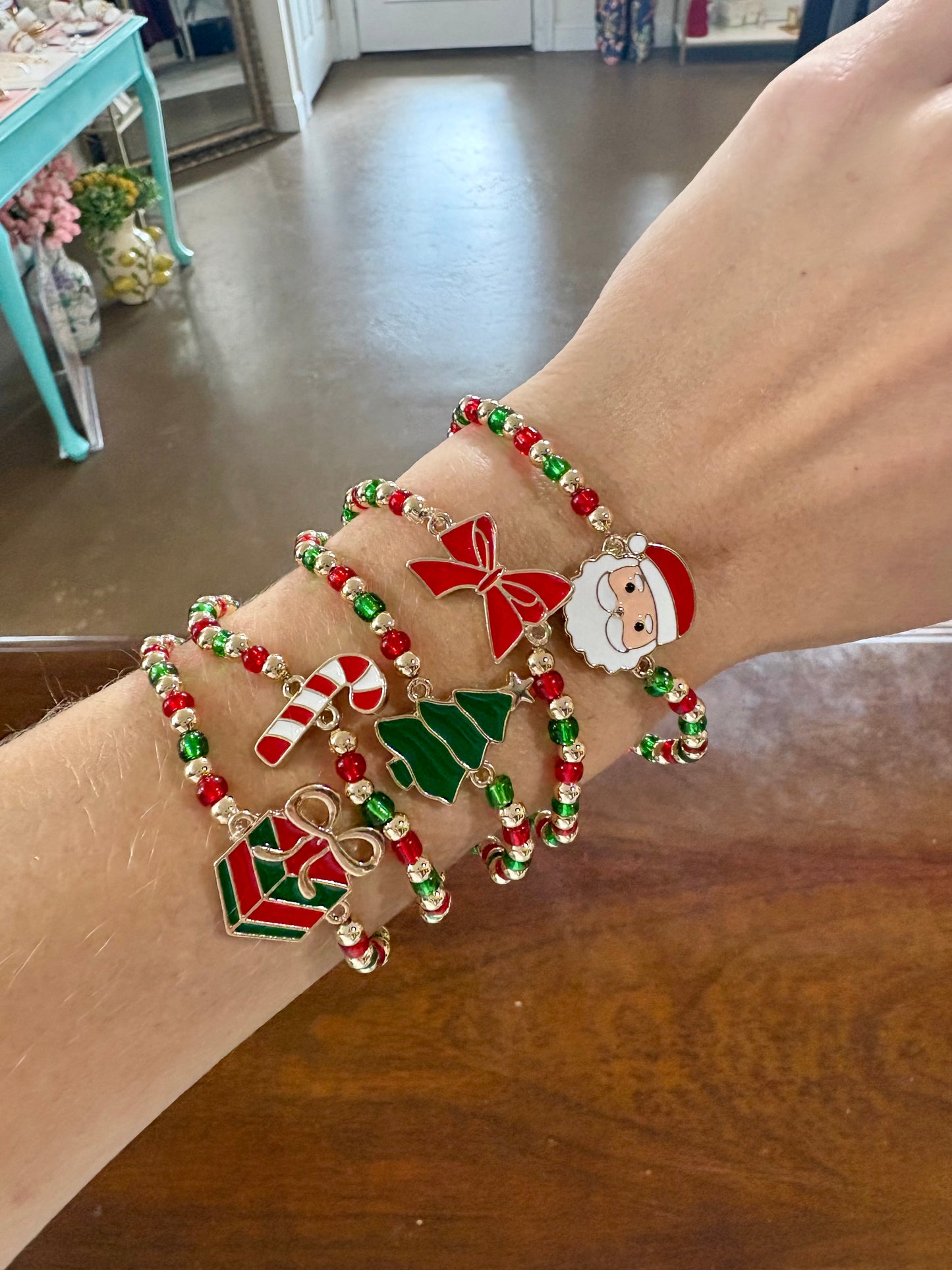 Christmas Charm Stretch Bracelet