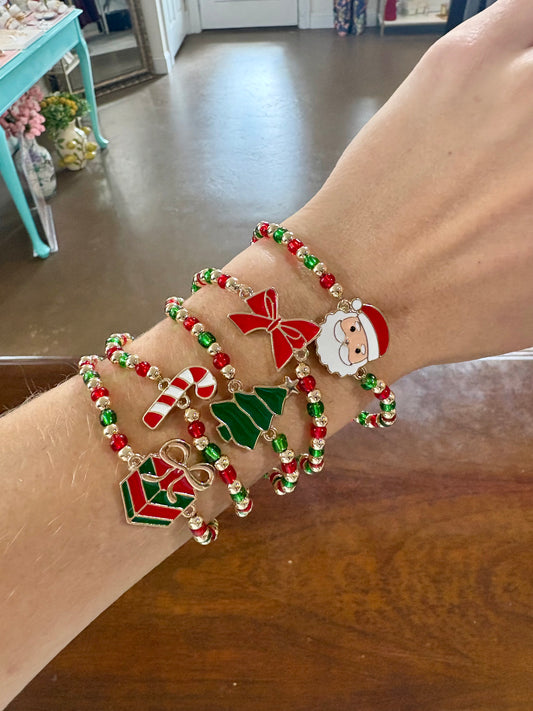 Christmas Charm Stretch Bracelet