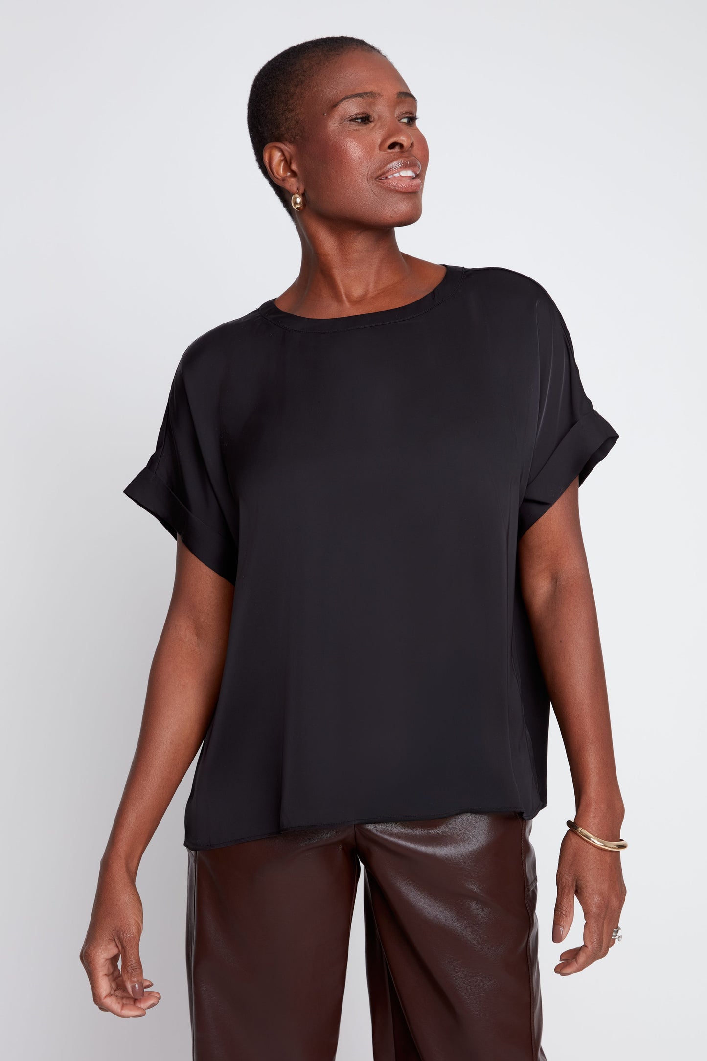 Black 8302 Woven Blouse