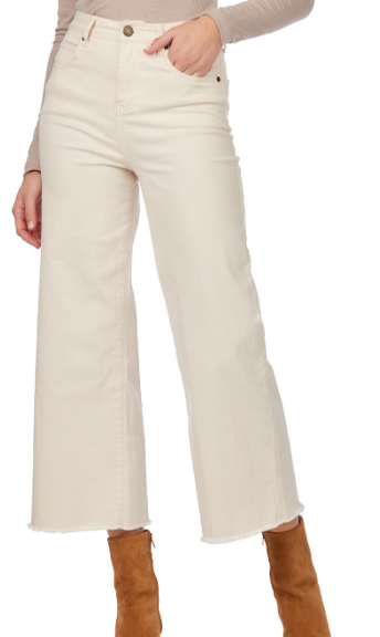 Crawford Wide Leg Jean Ecru