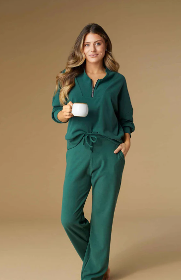 Evergreen Zipper Pullover (Set)