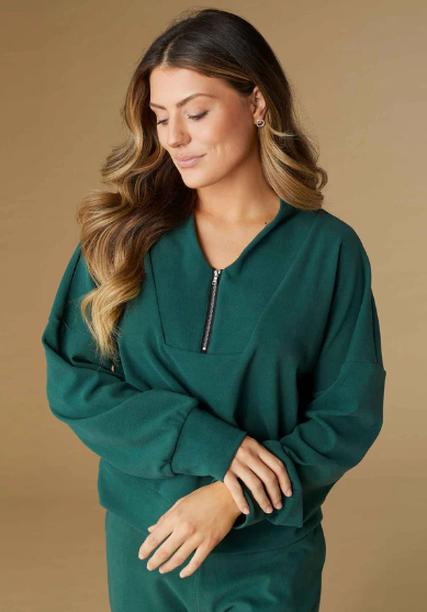 Evergreen Zipper Pullover (Set)