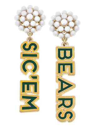 Baylor Pearl Cluster Earrings