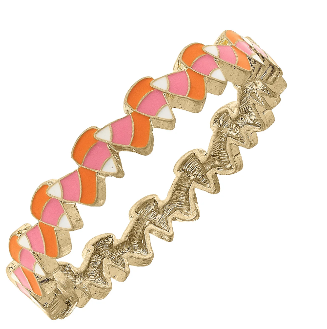 Halloween Enamel Candy Corn Hinge Bangle