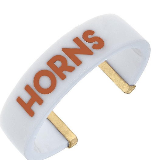 Texas Longhorns Resin Cuff White