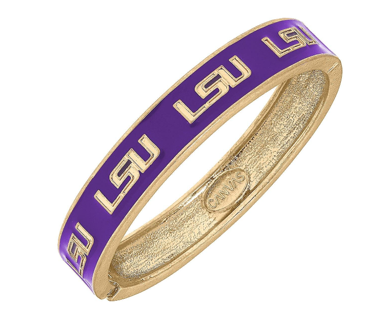 LSU Tigers Hinge Bangle Purple