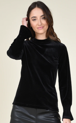 Velvet Noir Blouse