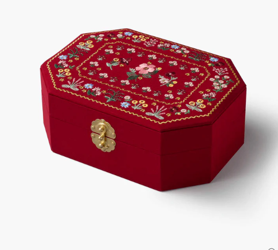 Embroidered Jewelry Box-Rifle Paper Co.