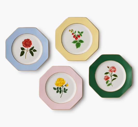Roses Porcelain Dessert Plates-Rifle Paper Co.