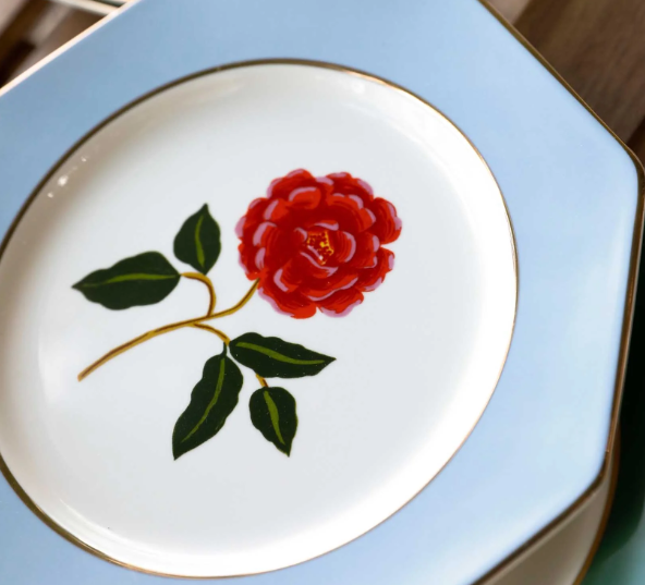 Roses Porcelain Dessert Plates-Rifle Paper Co.