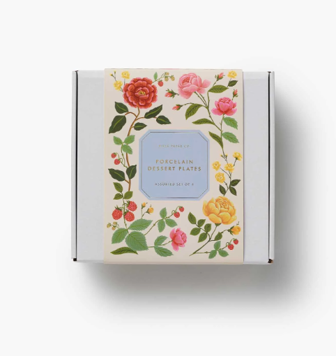 Roses Porcelain Dessert Plates-Rifle Paper Co.