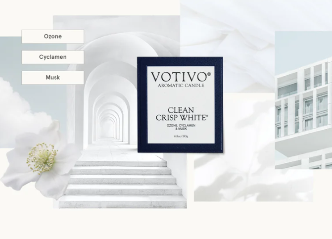 Votivo- Crisp White 6.8oz