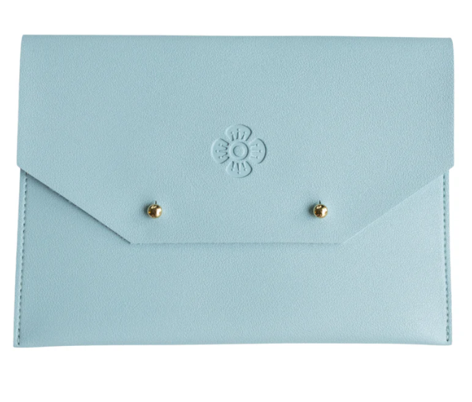 Woodlands Mahjong Society- Card Clutch Blue