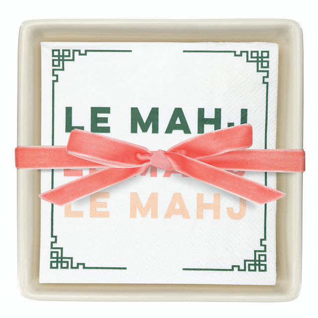 Le Mahj- Napkin Set w/ Tray