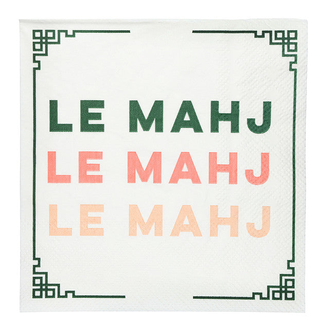 Le Mahj- Napkin Set w/ Tray