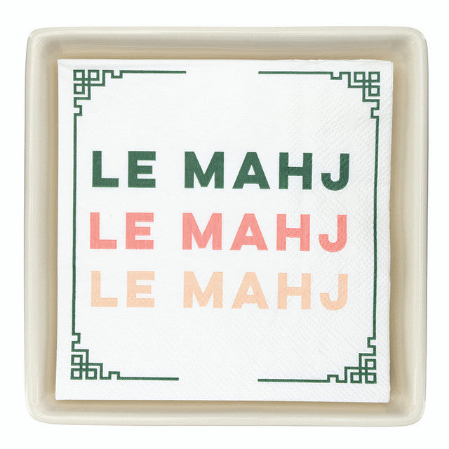 Le Mahj- Napkin Set w/ Tray