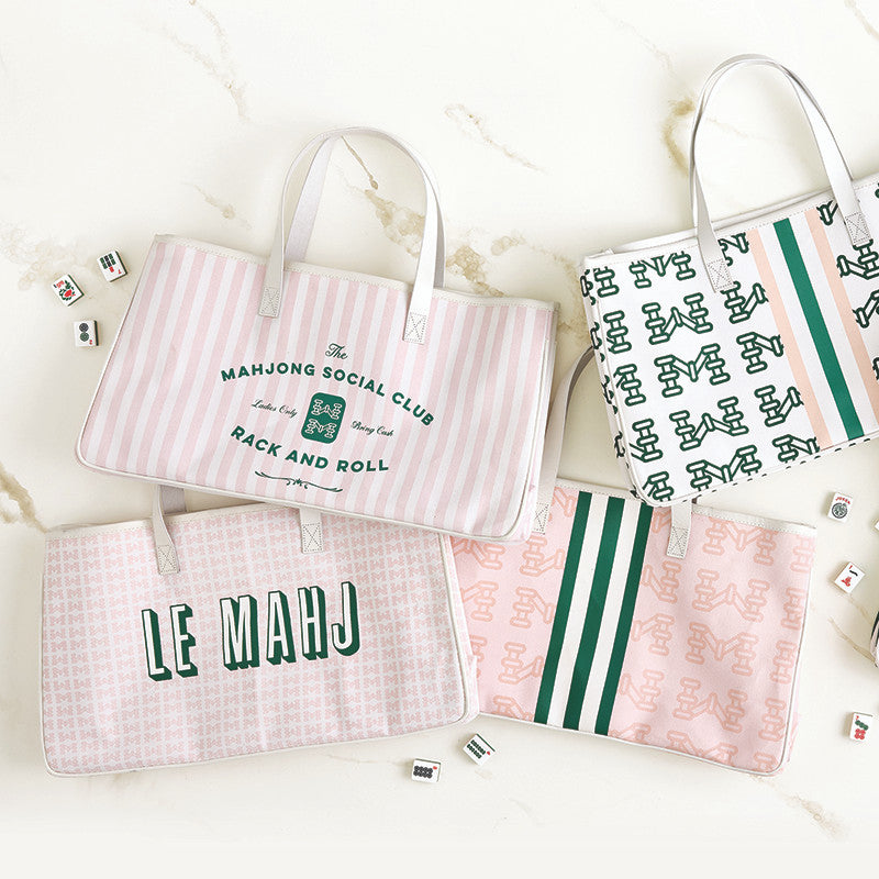 Mahj Pink Canvas Tote