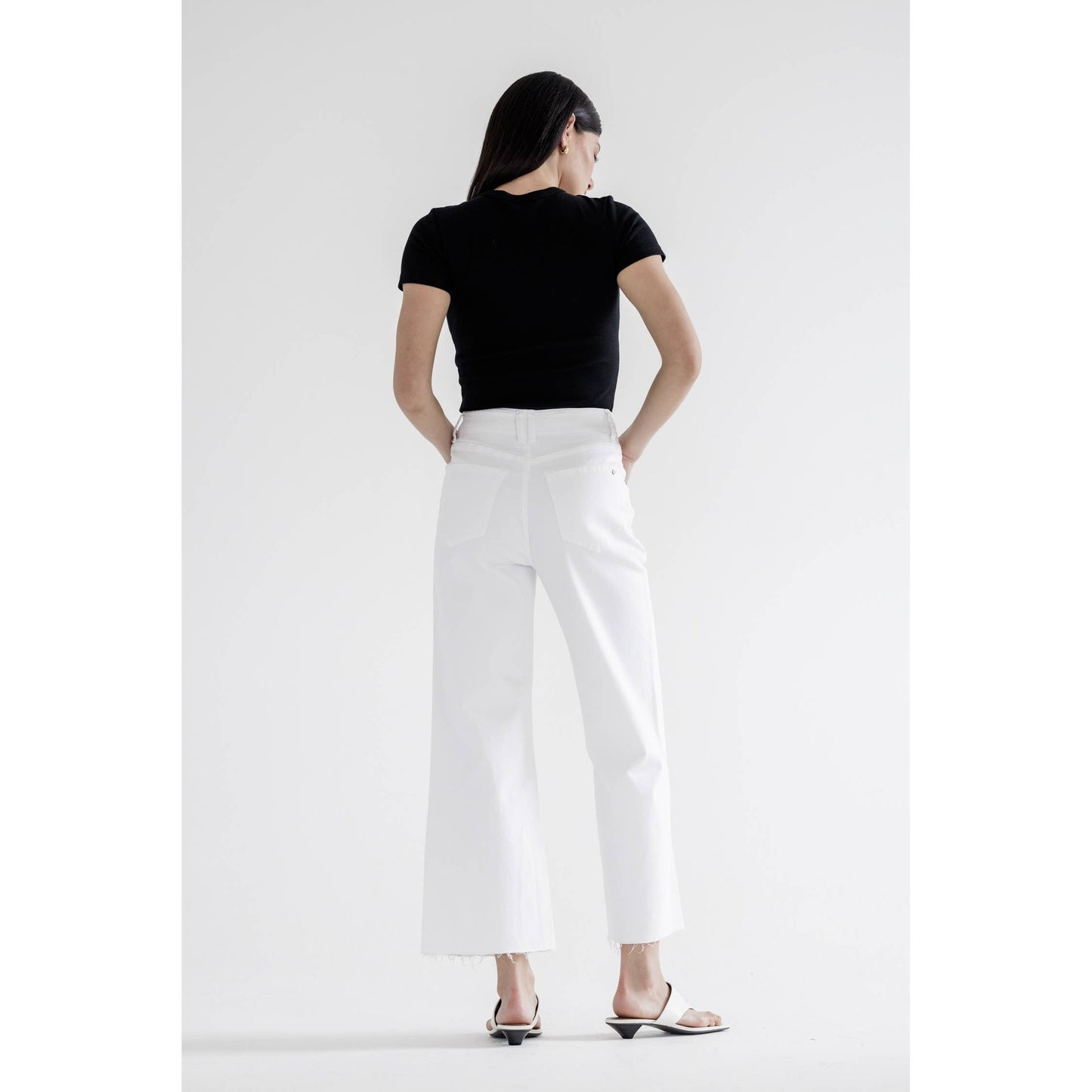 Mica Denim - Super High Rise Wide Leg, Pants - 61% Cotton