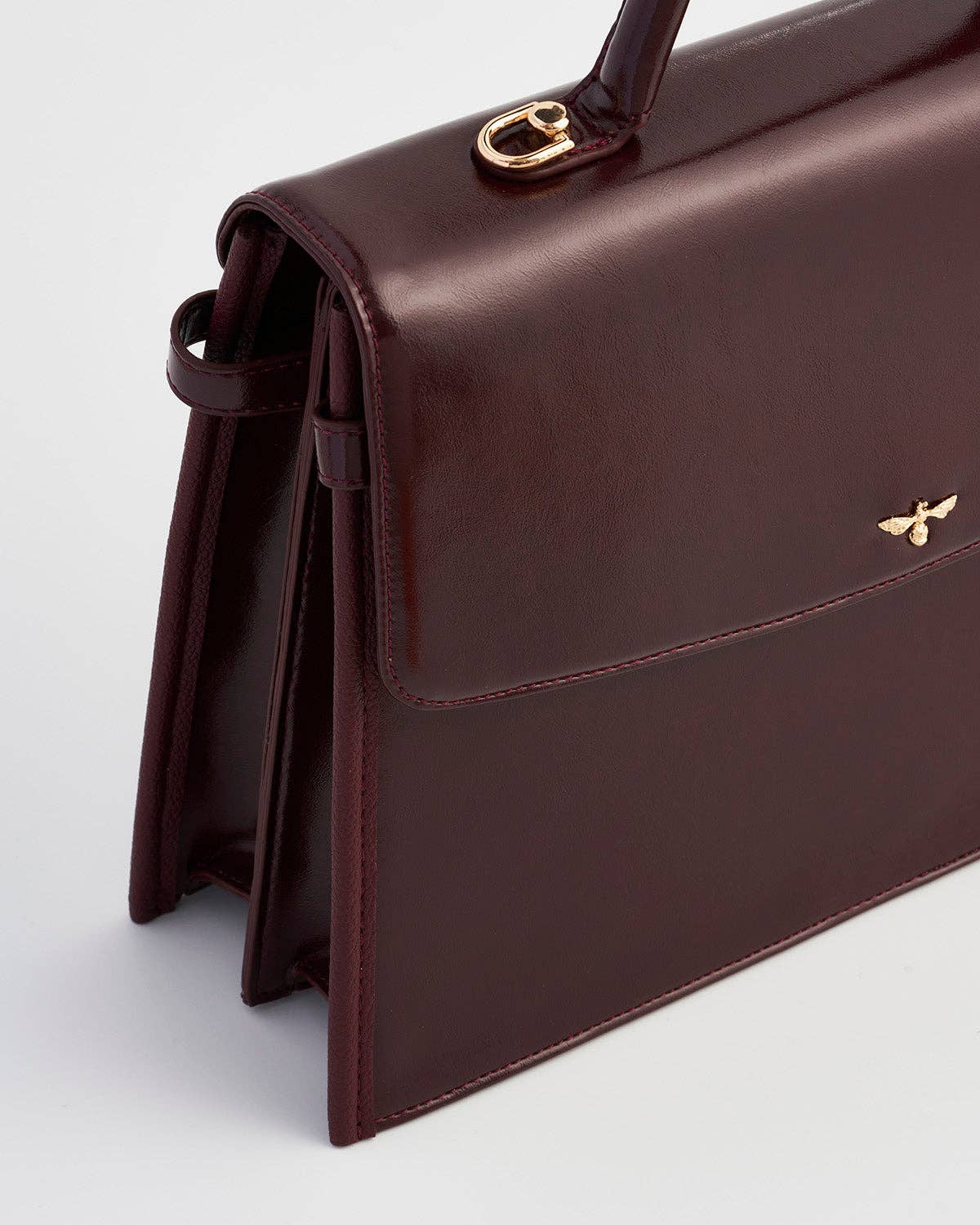 Fable England - Ruby Cherry Red Structured Medium Tote