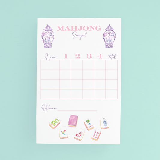 Taylor Paladino - Mahjong Scorecard Pad - Taylor Tiles