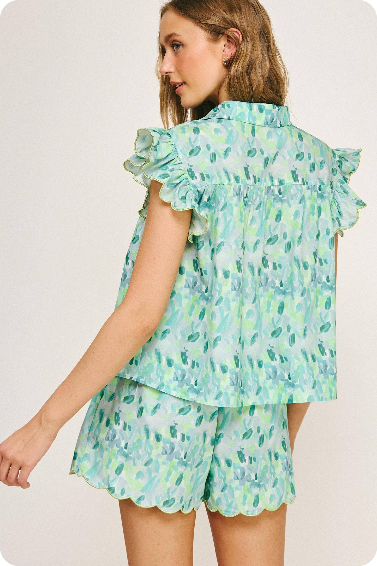 Haley Abstract Floral Blouse