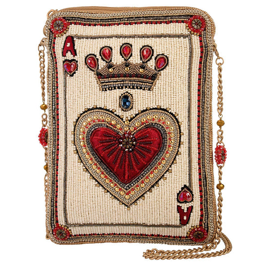 Mary Frances Accessories - High Court Beaded Crowned Heart Crossbody bag