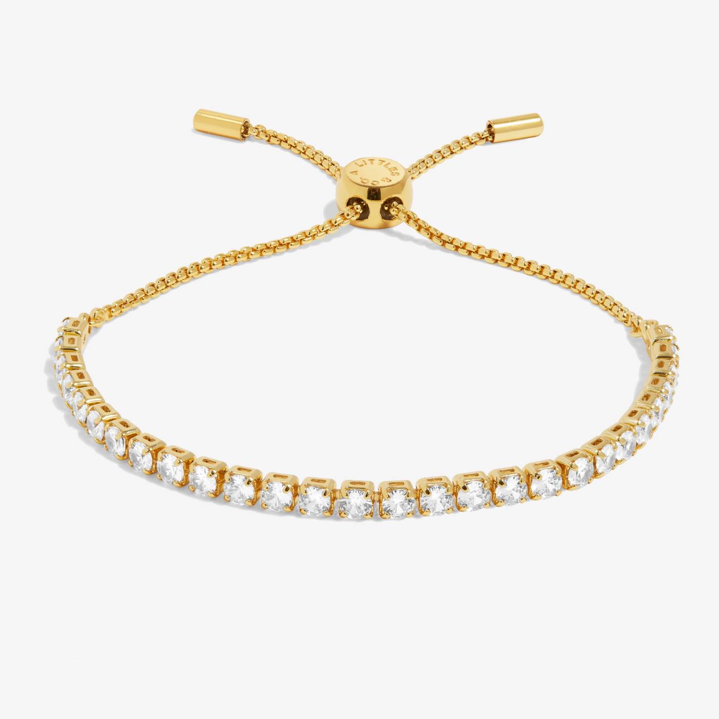 Gold Round CZ Tennis Bracelet