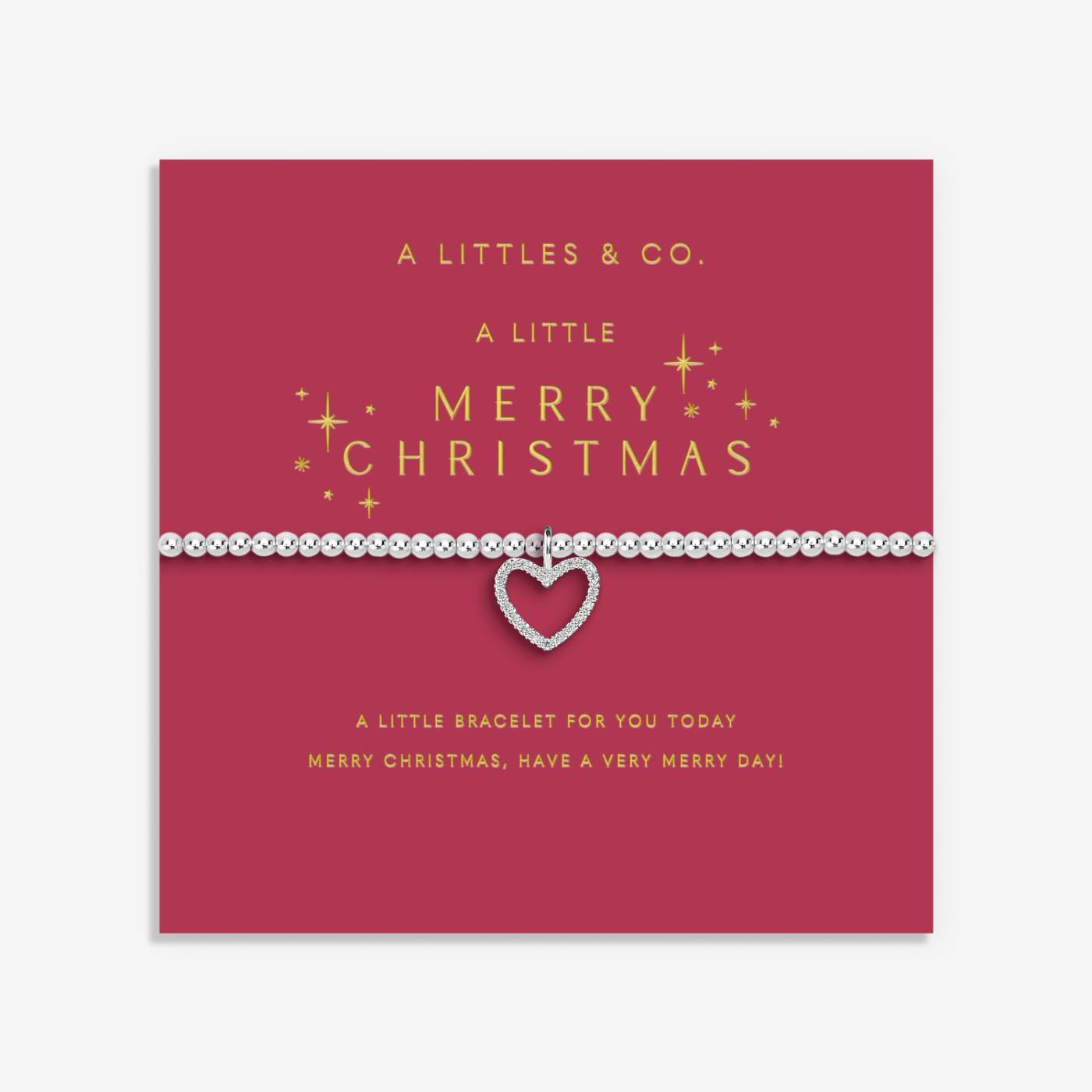 Silver Merry Christmas Bracelet