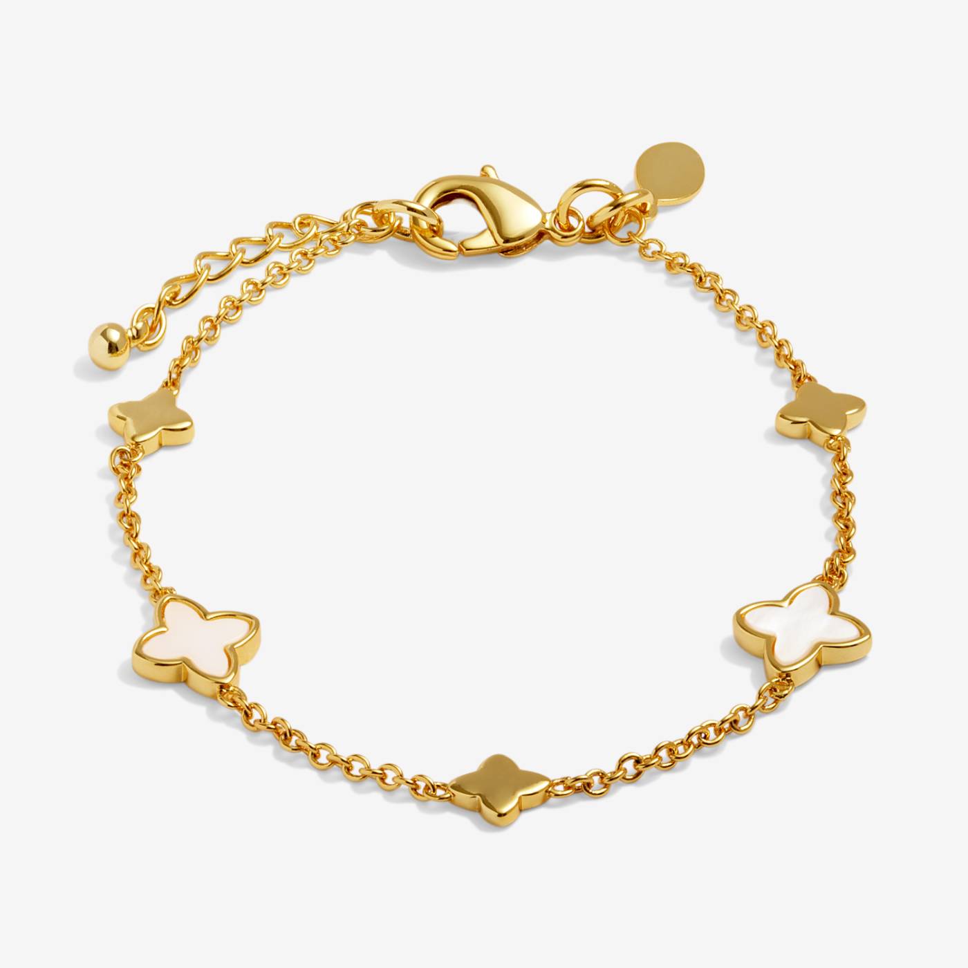 Loved by You | Mother of Pearl Clover Bracelet