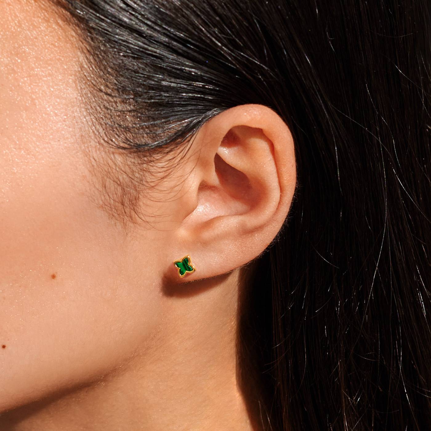 Loved by You | Green Clover Earrings