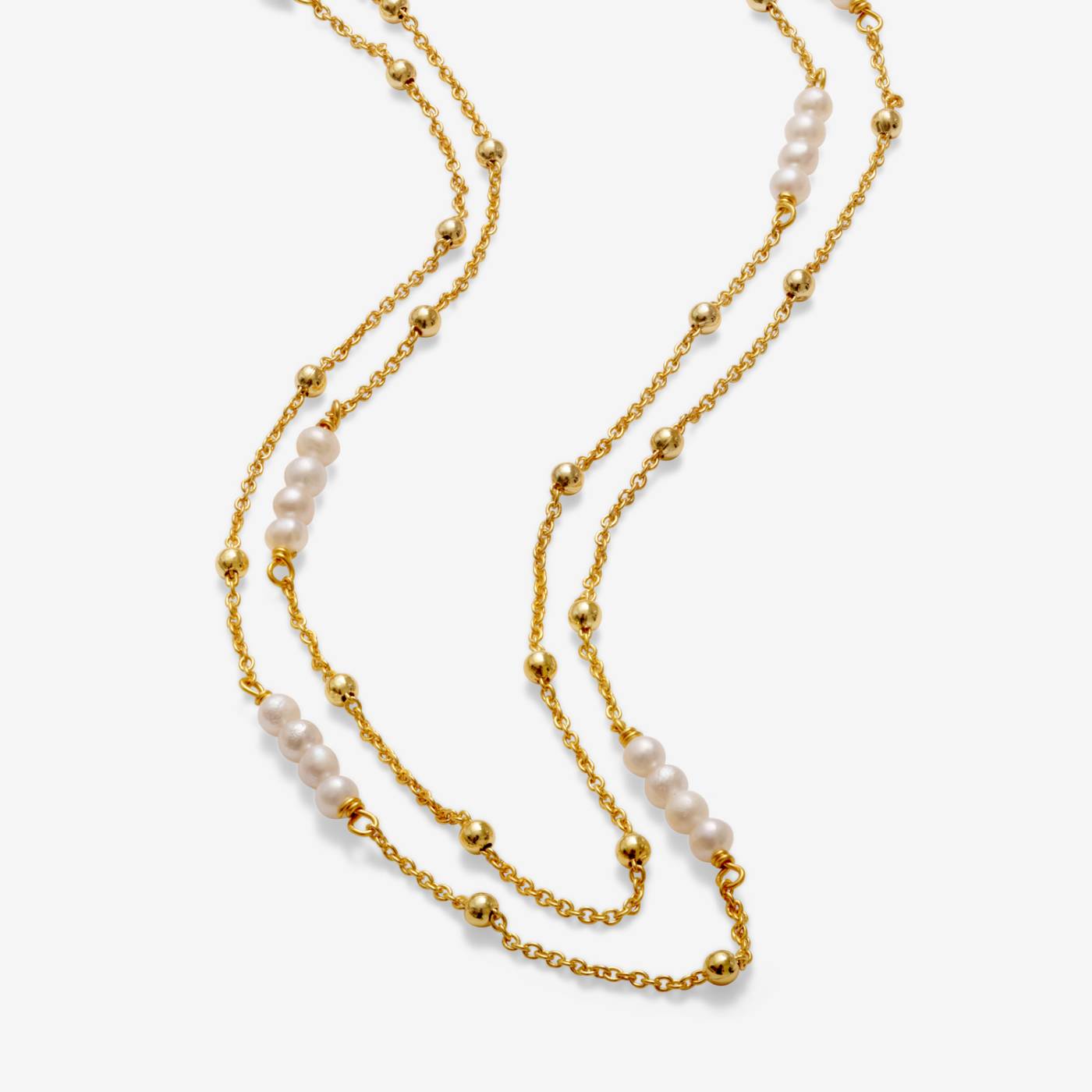 Loved by You | Double Layer Pearl Chain Necklace