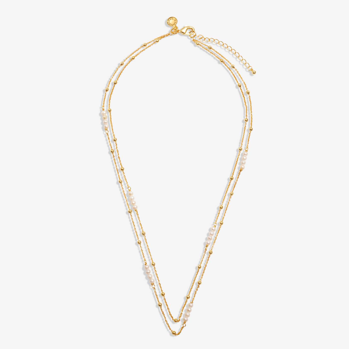 Loved by You | Double Layer Pearl Chain Necklace