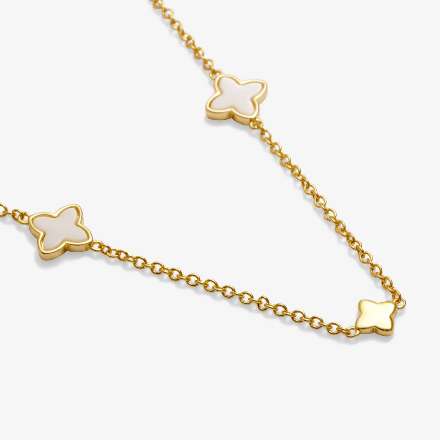 Loved by You | Mother of Pearl Clover Necklace