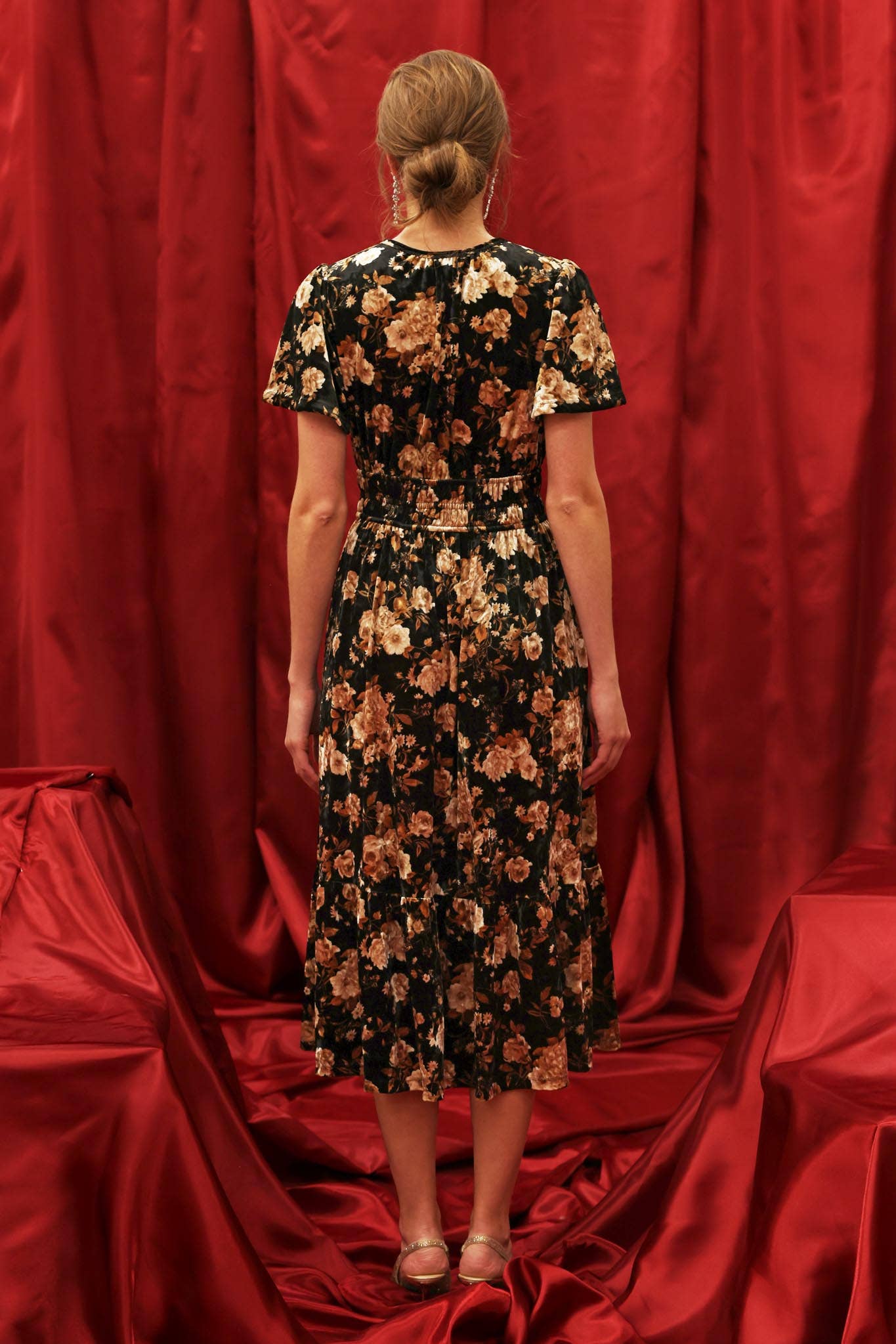 Floral Velvet Midi Dress Kirtley and Company Boutique Floral Velvet Midi Dress Kirtley and Company Boutique