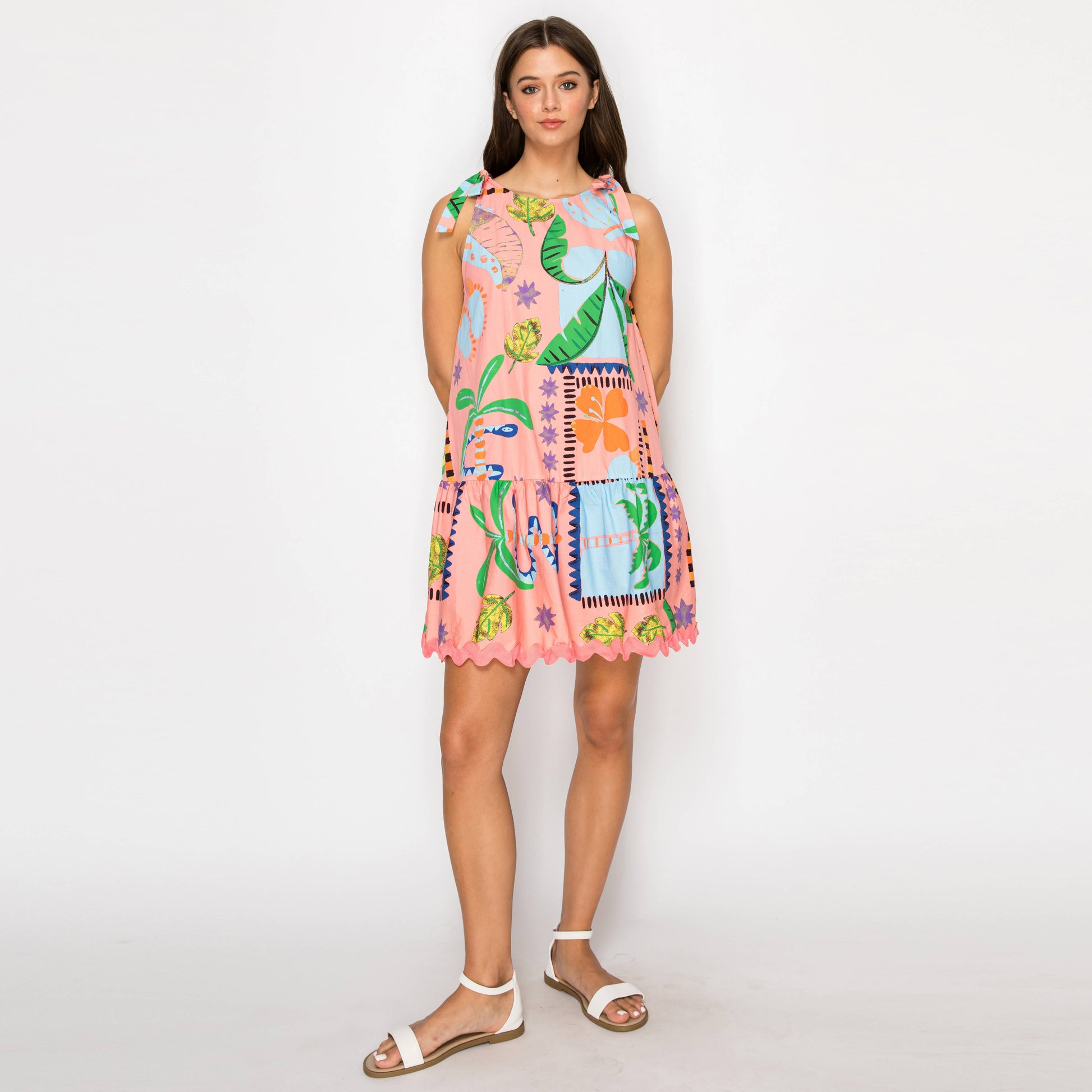 retro tropical dress Retro Tropical Vives Mini Shift Dress