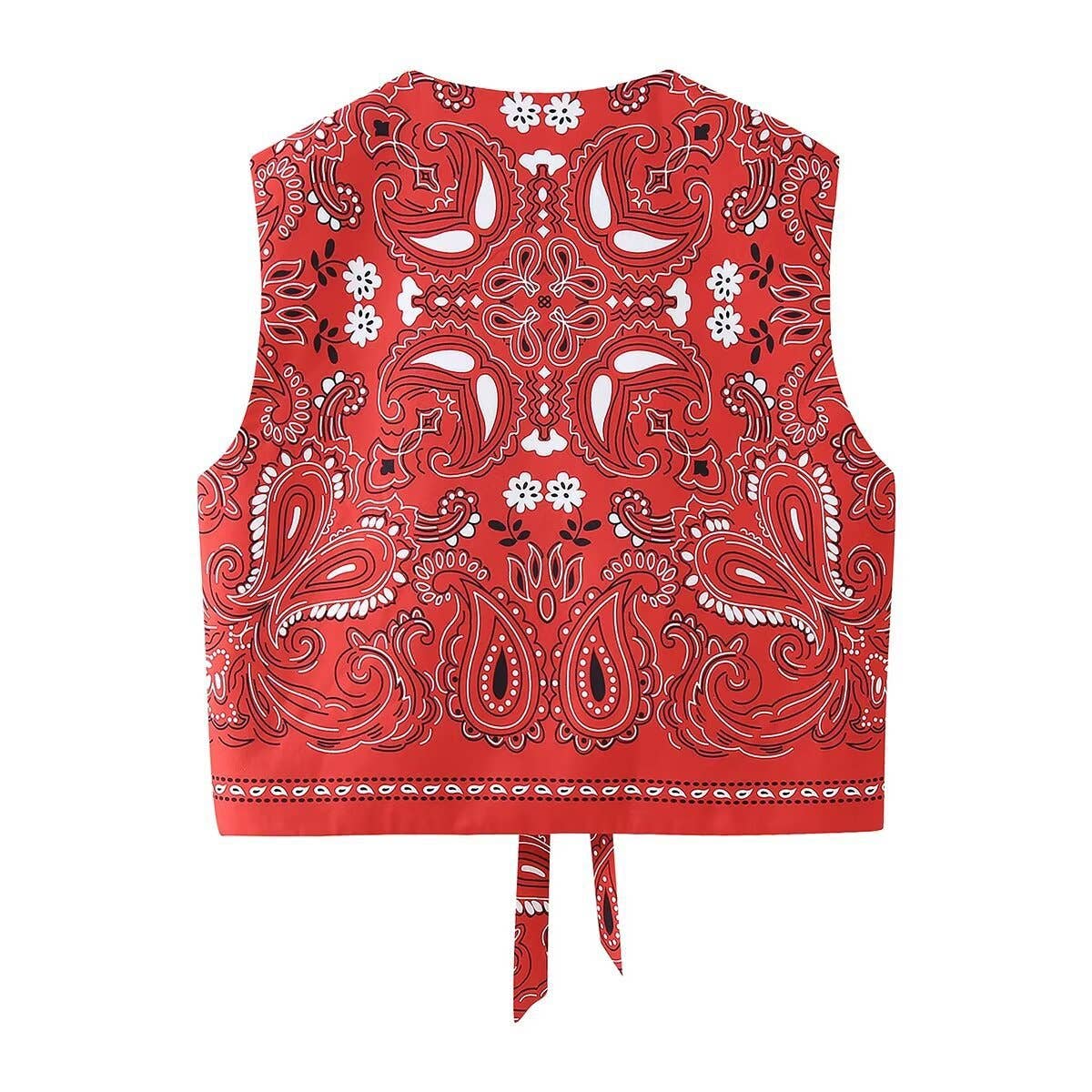 Red Bandana Vest