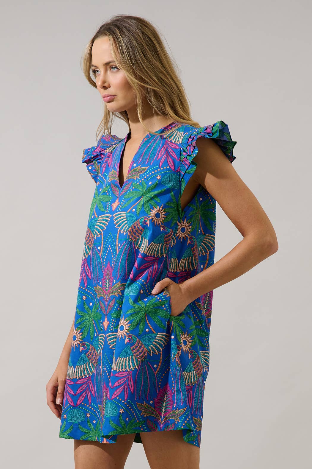 Yori Tropical Evalyn Mini Dress