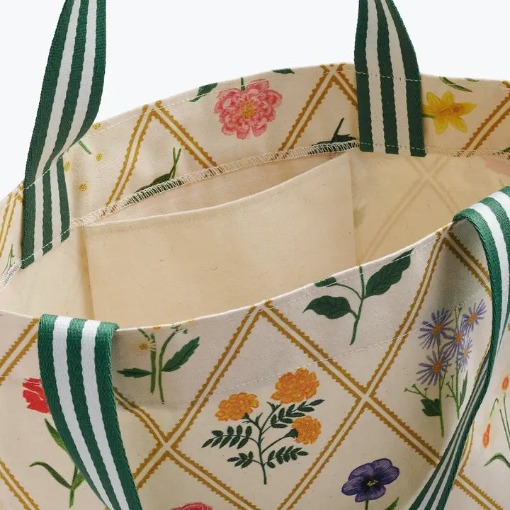 Garden Study East West Canvas Tote Bag