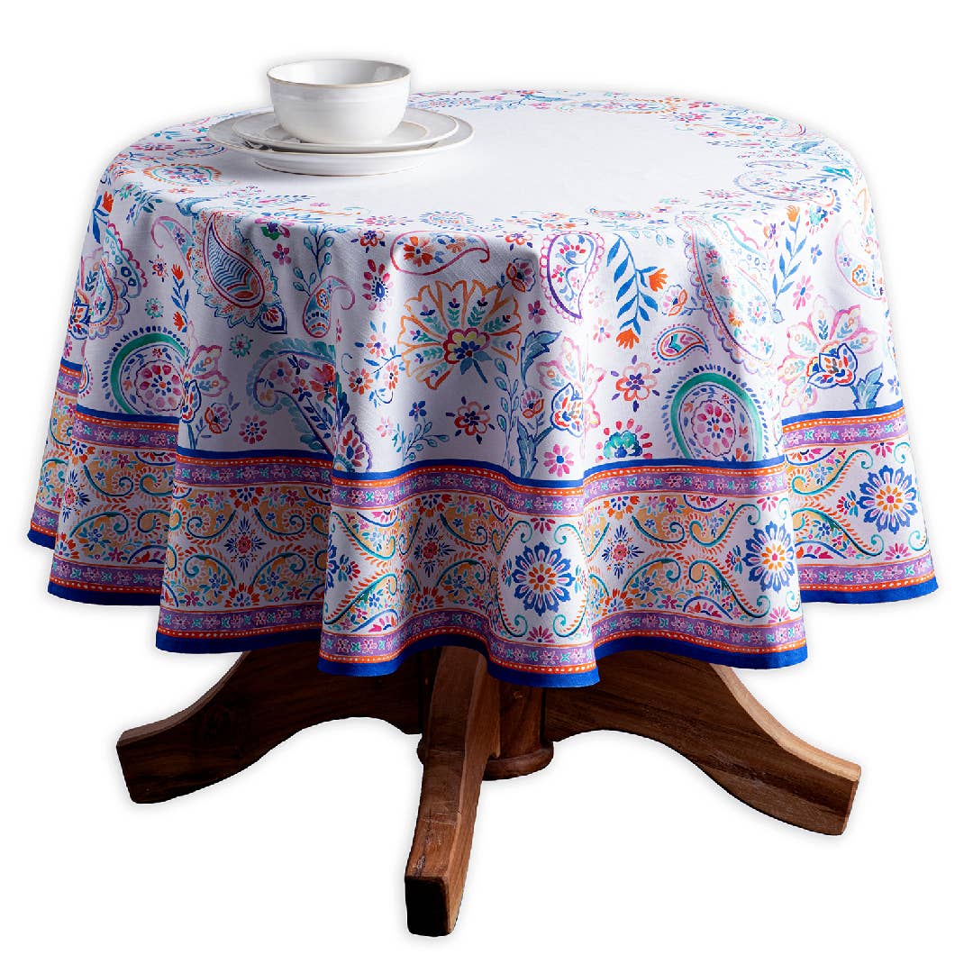 Maison d'Hermine - Design in Every Thread - Tablecloths 100% Cotton - 3 Shapes - Indian Floral